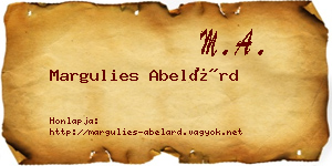 Margulies Abelárd névjegykártya